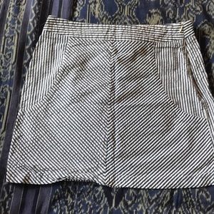 Seersucker mini skirt